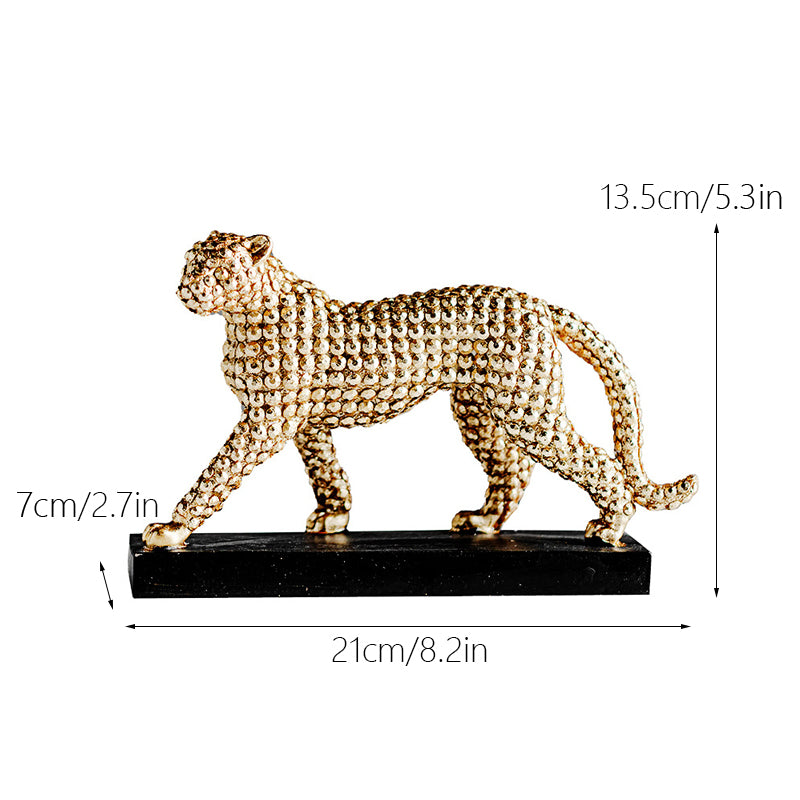 Abstract Golden Cheetah Figurine