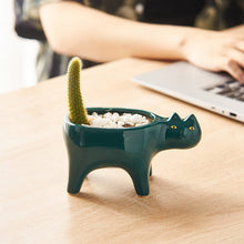 Load image into Gallery viewer, Ceramic Abstract Cat Planter
