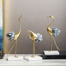 Load image into Gallery viewer, Crystal Crane Sculpture Decor
