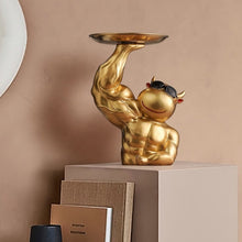 Load image into Gallery viewer, Muscular Cow Golden Tray
