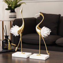 Load image into Gallery viewer, Crystal Crane Sculpture Decor

