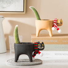 Load image into Gallery viewer, Animated Cat Ceramic Vase
