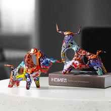Load image into Gallery viewer, Street Graffiti Bull Sculptures
