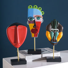 Load image into Gallery viewer, Bohemian Abstract Face Figurines
