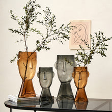 Load image into Gallery viewer, Transparent Face Glass Vase
