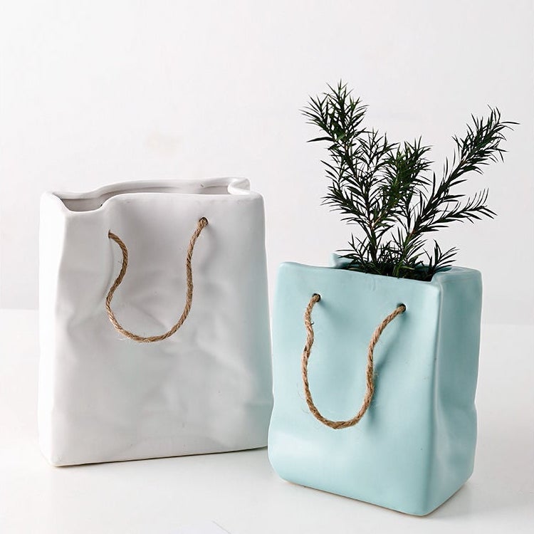 Ceramic Paper Bag Vase – Betsu Studio