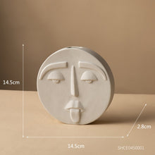 Load image into Gallery viewer, Ceramic Abstract Face Vase
