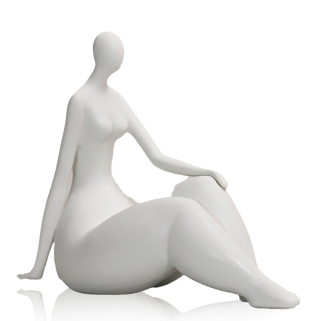 Ceramic Abstract Woman Art Figurine