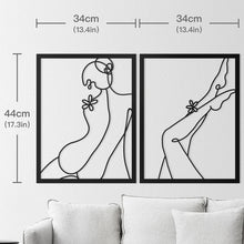 Load image into Gallery viewer, Black Wall Decor Bedroom | Silhouette Wall Painting | Black Wooden Wall Decor - Decor
