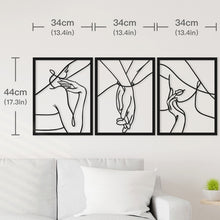 Load image into Gallery viewer, Black Wall Decor Bedroom | Silhouette Wall Painting | Black Wooden Wall Decor - Decor
