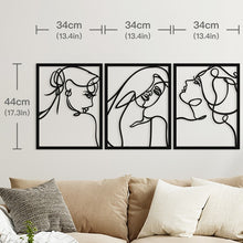 Load image into Gallery viewer, Black Wall Decor Bedroom | Silhouette Wall Painting | Black Wooden Wall Decor - Decor

