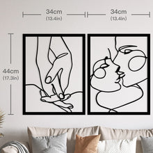 Load image into Gallery viewer, Black Wall Decor Bedroom | Silhouette Wall Painting | Black Wooden Wall Decor - Decor
