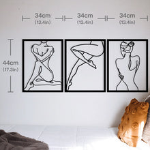 Load image into Gallery viewer, Black Wall Decor Bedroom | Silhouette Wall Painting | Black Wooden Wall Decor - Decor
