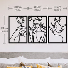 Load image into Gallery viewer, Black Wall Decor Bedroom | Silhouette Wall Painting | Black Wooden Wall Decor - Decor
