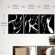 Load image into Gallery viewer, Black Wall Decor Bedroom | Silhouette Wall Painting | Black Wooden Wall Decor - Decor
