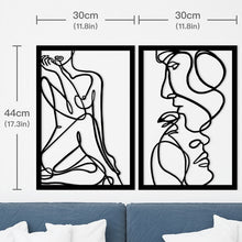 Load image into Gallery viewer, Black Wall Decor Bedroom | Silhouette Wall Painting | Black Wooden Wall Decor - Decor
