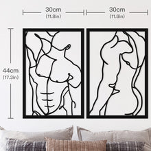 Load image into Gallery viewer, Black Wall Decor Bedroom | Silhouette Wall Painting | Black Wooden Wall Decor - Decor
