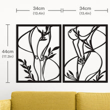 Load image into Gallery viewer, Black Wall Decor Bedroom | Silhouette Wall Painting | Black Wooden Wall Decor - Decor
