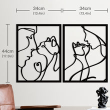 Load image into Gallery viewer, Black Wall Decor Bedroom | Silhouette Wall Painting | Black Wooden Wall Decor - Decor
