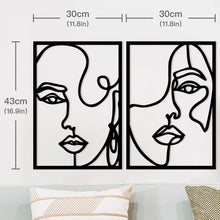 Load image into Gallery viewer, Black Wall Decor Bedroom | Silhouette Wall Painting | Black Wooden Wall Decor - Decor
