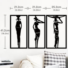 Load image into Gallery viewer, Black Wall Decor Bedroom | Silhouette Wall Painting | Black Wooden Wall Decor - Decor
