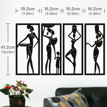 Load image into Gallery viewer, Black Wall Decor Bedroom | Silhouette Wall Painting | Black Wooden Wall Decor - Decor
