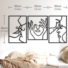 Load image into Gallery viewer, Black Wall Decor Bedroom | Silhouette Wall Painting | Black Wooden Wall Decor - Decor
