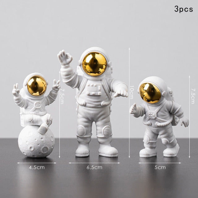 Astronaut on Moon Figurines