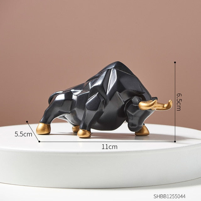 Geometric Bull Figurines