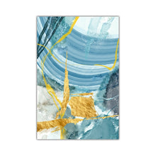 Load image into Gallery viewer, Golden Blue Paint Splash
