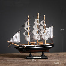 Load image into Gallery viewer, Retro Wooden Handmade Sailboat Miniature
