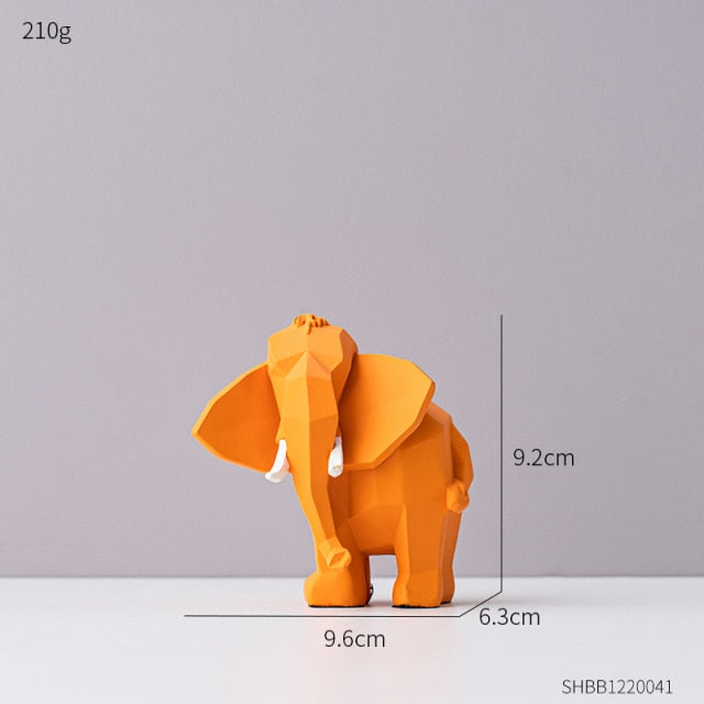 Modern Geometric Elephant Sculpture