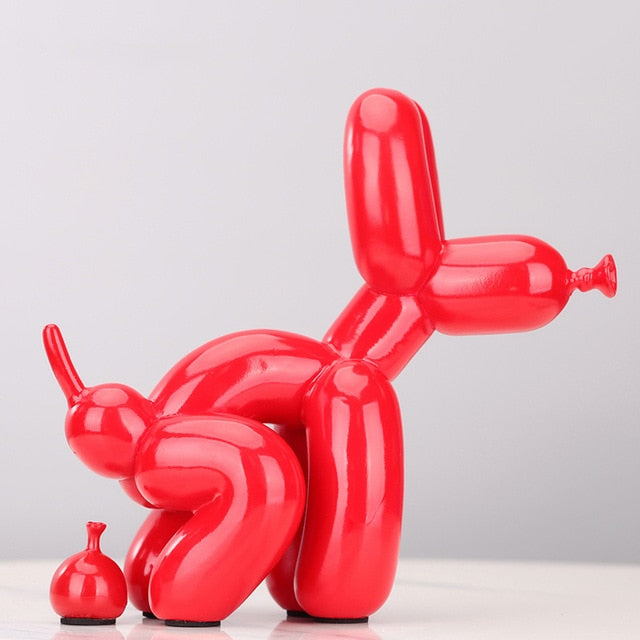 Balloon Dog Pooping Statue
