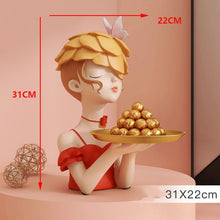 Load image into Gallery viewer, Retro Flower Hat Girl Tray
