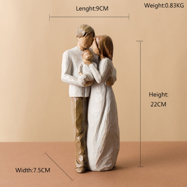 Abstract Love and Family Figurines