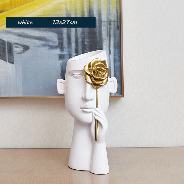 Abstract Mystery Face Vase