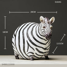 Load image into Gallery viewer, Chubby Zebra Figurine
