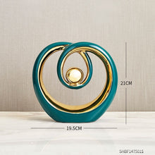 Load image into Gallery viewer, Ceramic Abstract Spiral Decor
