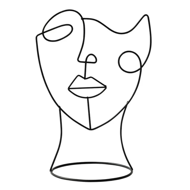Abstract Line Art Face