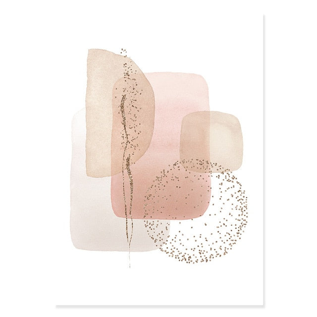 Abstract Beige Pink Dot