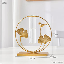Load image into Gallery viewer, Golden Glass Tube Vase

