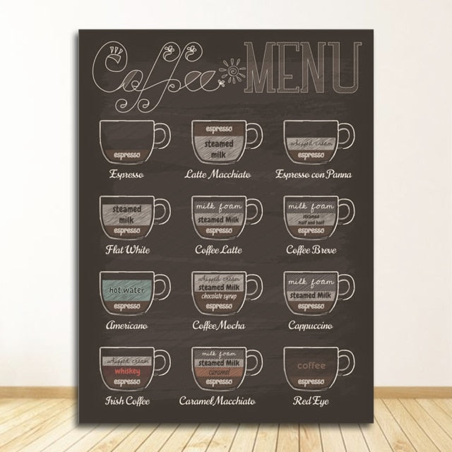 Retro Coffee Shop Menu