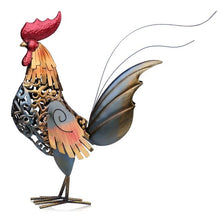 Load image into Gallery viewer, Iron Rooster Sculpture
