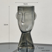 Load image into Gallery viewer, Transparent Face Glass Vase
