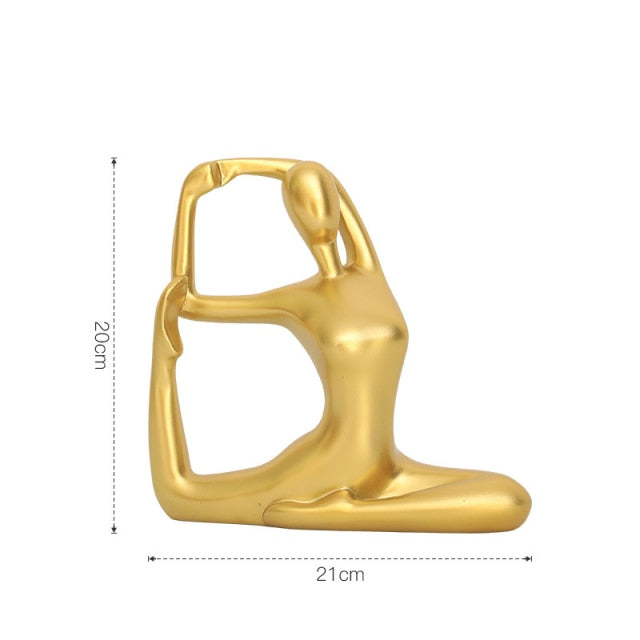 Abstract Yoga Lady Figurines