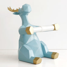 Load image into Gallery viewer, Geometric Elephant/Deer Toilet Roll Holder
