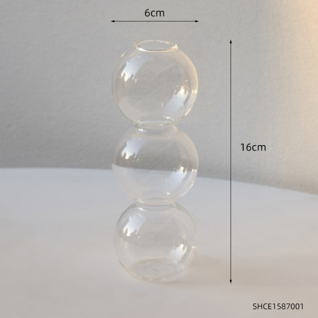 Stacked Sphere Glass Vase