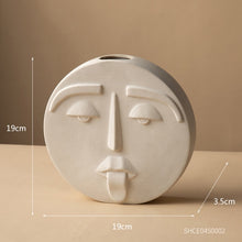 Load image into Gallery viewer, Ceramic Abstract Face Vase
