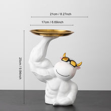 Load image into Gallery viewer, Muscular Cow Golden Tray
