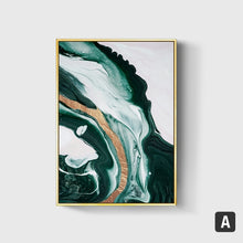 Load image into Gallery viewer, Abstract Green &amp; Golden Foil
